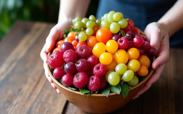 Preparing organic fruit baskets