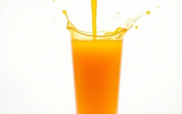 Cold-pressed juice being poured