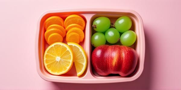 Colorful fruit lunchbox kit