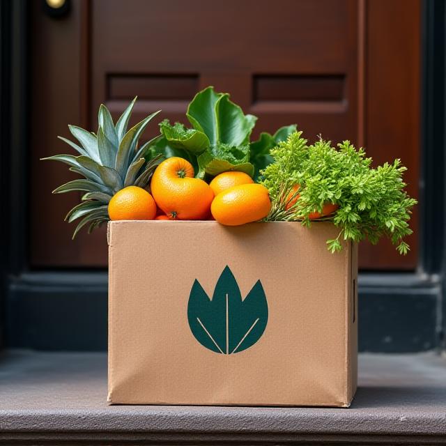 A curated weekly organic fruit box overflowing with seasonal produce